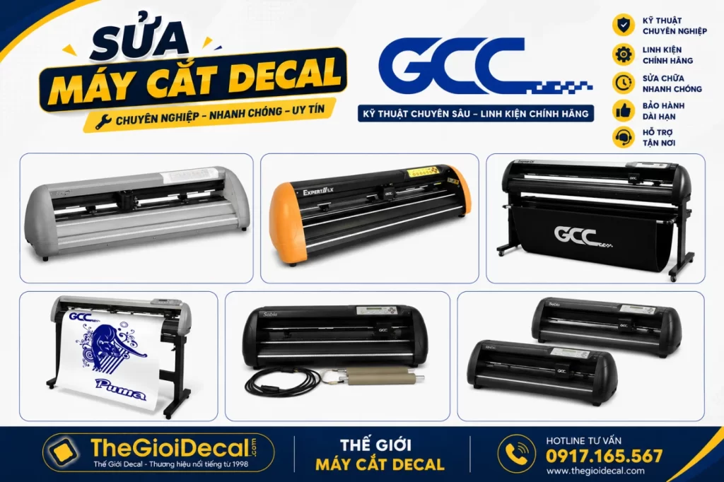 Sửa máy cắt decal Đài Loan GCC Bobcat, Sable, Expert, Expert II, Expert II LX, Puma, Bengal