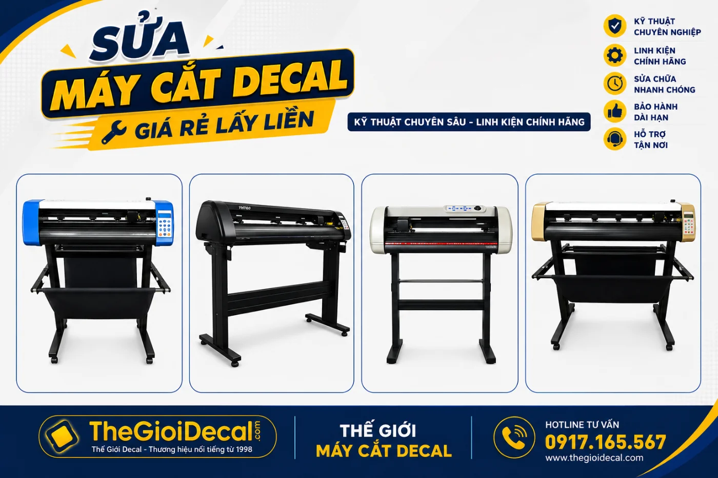 Sửa chữa máy cắt chữ decal giá rẻ lấy liền